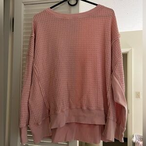 American Eagle Big Hug Waffle Crew Neck Sweatshirt